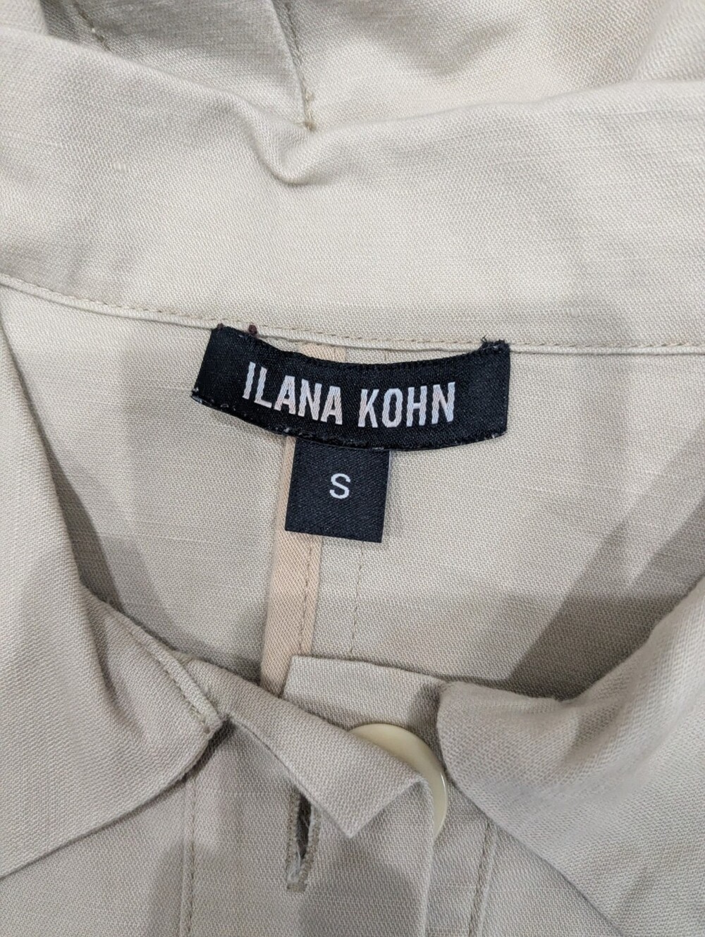 Ilana Kohn Mabel Jacket Natural Cotton Utility Button Front Size Small - Picture 6 of 7